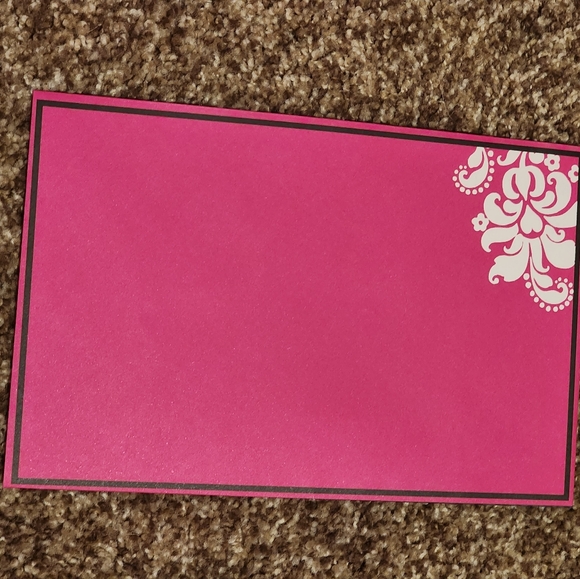 His and Hers Pink and black wedding or event invitation pack of 4 - Picture 4 of 5
